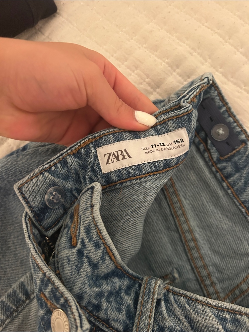 Zara blue wrap Jean skirt/skort - Picture 3 of 3